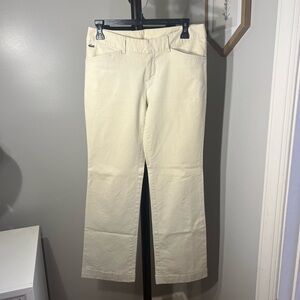 Lacoste Flat front chino pants size 30 vintage crocodile monogram preppy khaki